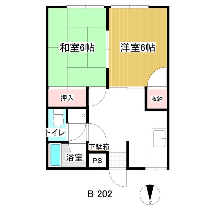 光コーポBの間取り