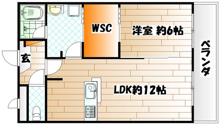 サンシャインタワー三萩野の間取り