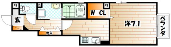 エスペランサ小倉北の間取り