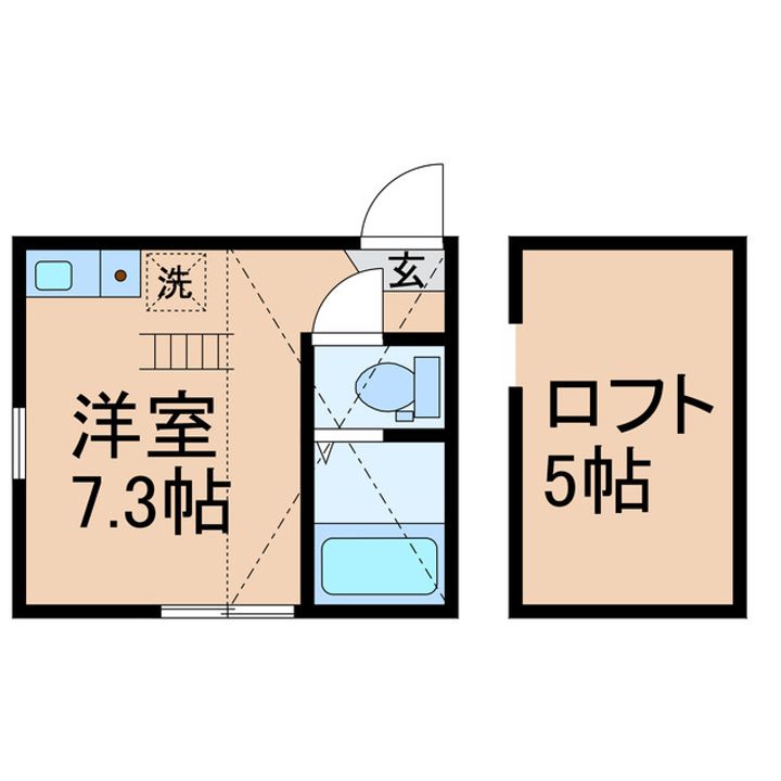 神奈川県横浜市西区久保町(アパート)の賃貸物件の間取り