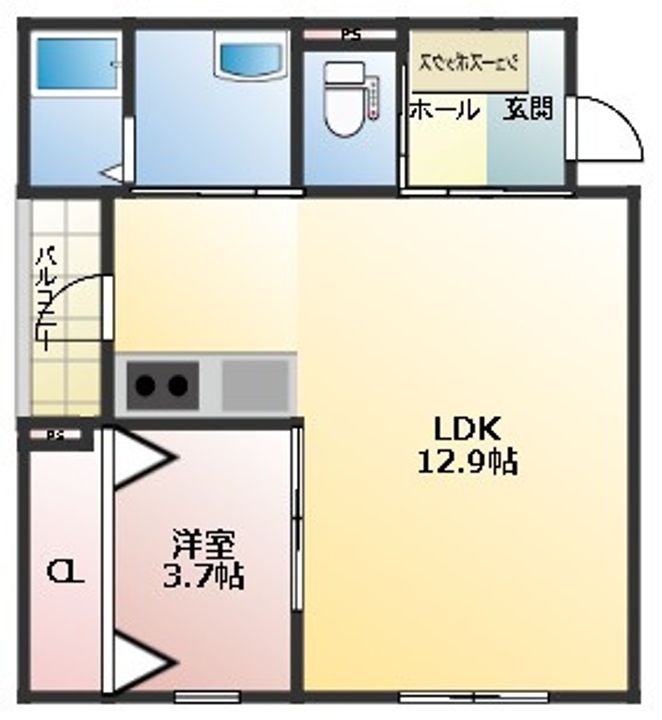 福岡県福岡市南区弥永5(アパート)の賃貸物件の間取り
