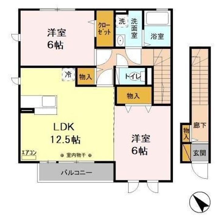 茨城県日立市久慈町2(アパート)の賃貸物件の間取り