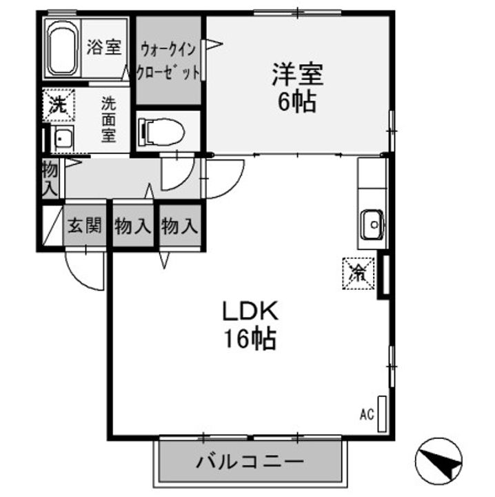 埼玉県本庄市小島6(アパート)の賃貸物件の間取り
