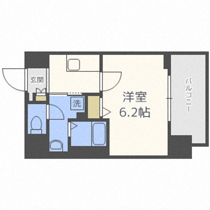 セオリー夕陽丘DOORの間取り