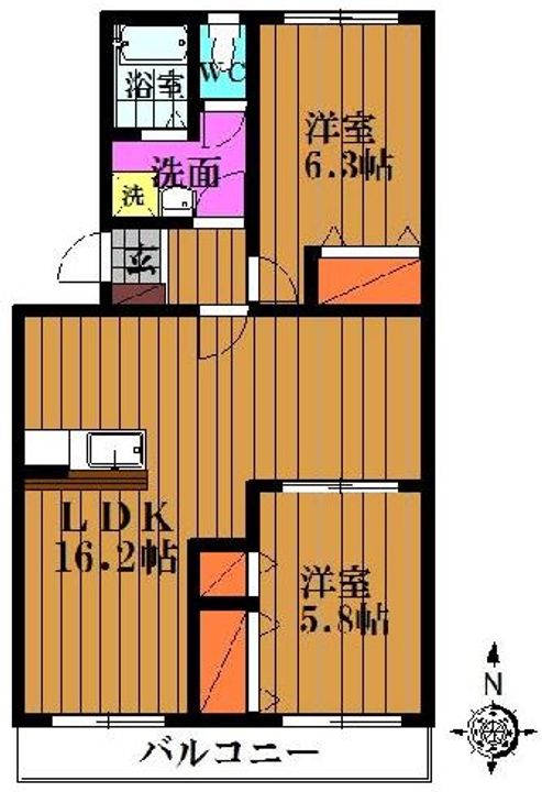 ハイツアデリーヌの間取り