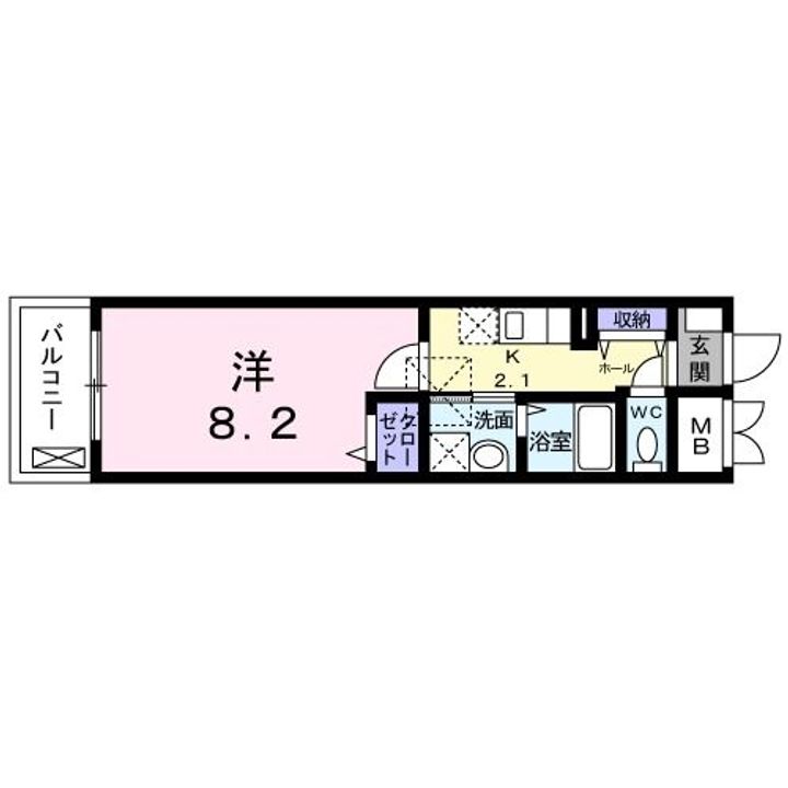 広島県広島市中区江波東1(マンション)の賃貸物件の間取り