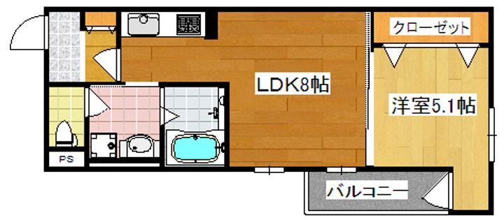 大阪府大阪市住之江区安立4(アパート)の賃貸物件の間取り
