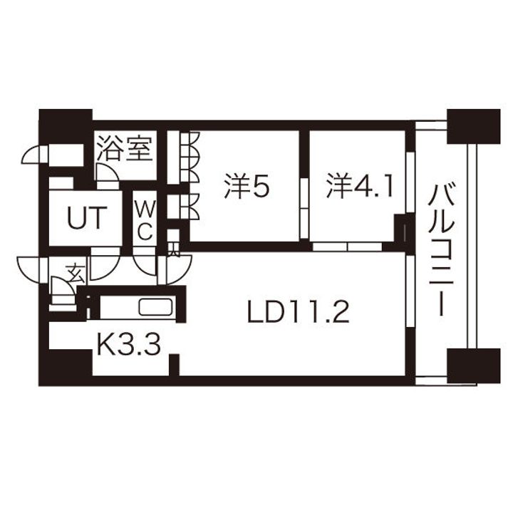 北海道札幌市中央区北五条西11(マンション)の賃貸物件の間取り