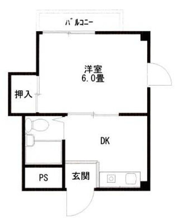 晩成ハイツ関目の間取り