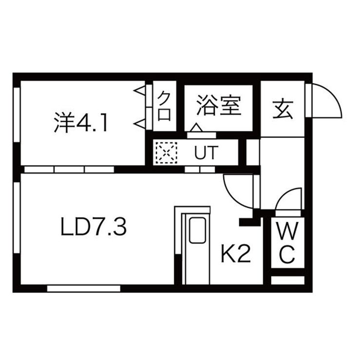 北海道札幌市中央区南十二条西12(マンション)の賃貸物件の間取り