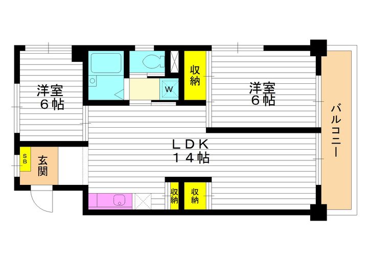 東京都練馬区谷原6の賃貸マンションの間取り