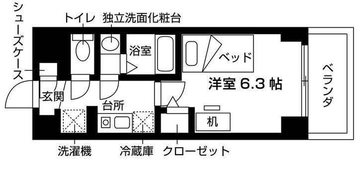 エスリードカレッジゲート南草津の間取り