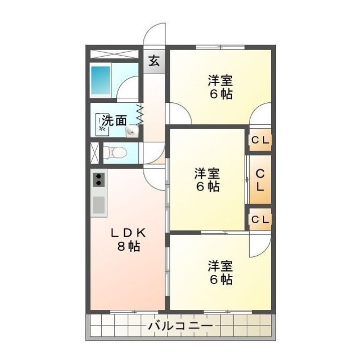 ドゥナーレ津新町の間取り