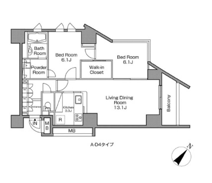 レジディアタワー中目黒の間取り