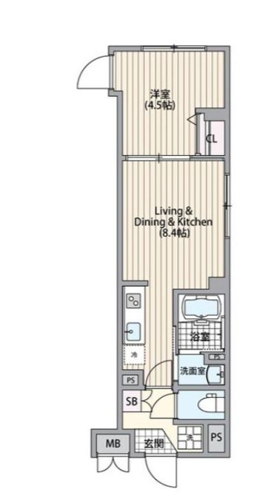 東京都渋谷区恵比寿2(マンション)の賃貸物件の間取り