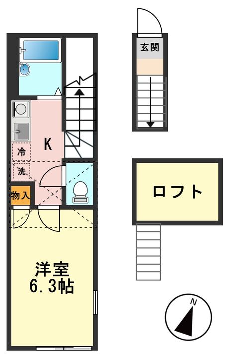 東京都葛飾区西新小岩4(アパート)の賃貸物件の間取り