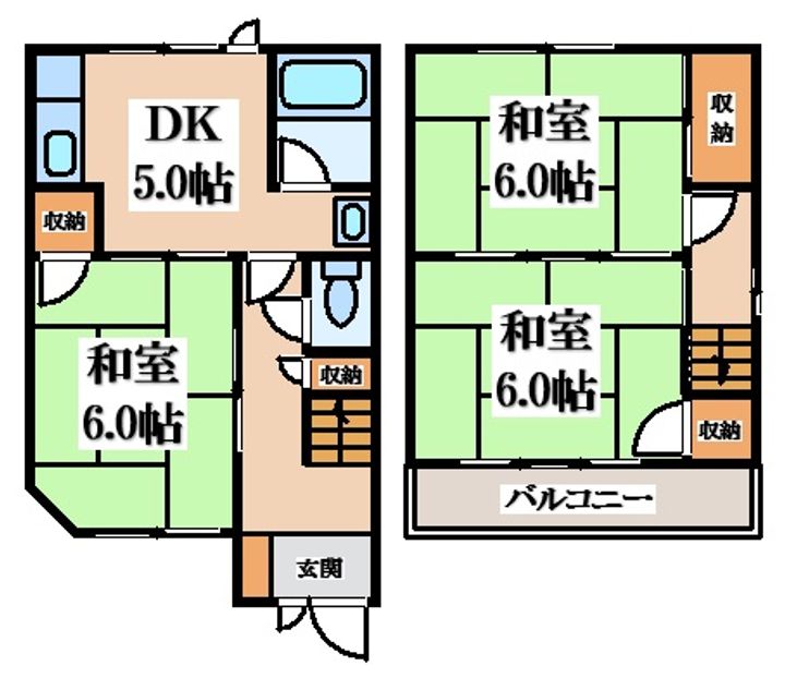 大阪府大東市野崎1(一戸建)の賃貸物件の間取り