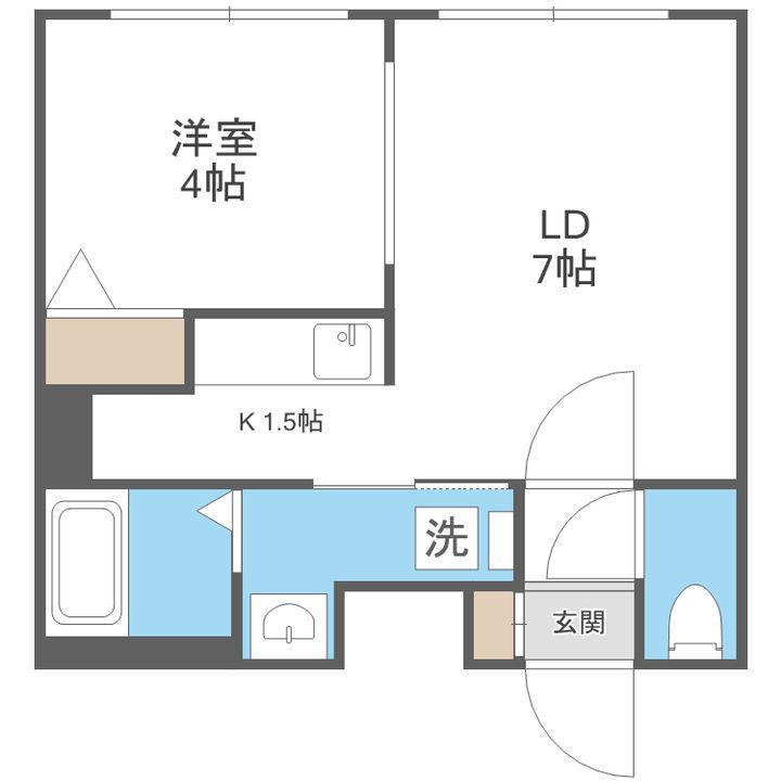 北海道札幌市南区澄川五条3(マンション)の賃貸物件の間取り