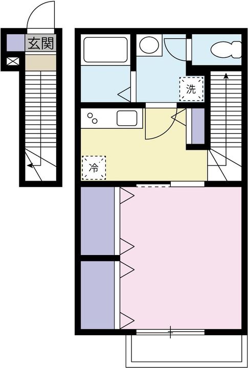 東京都大田区蒲田1(アパート)の賃貸物件の間取り