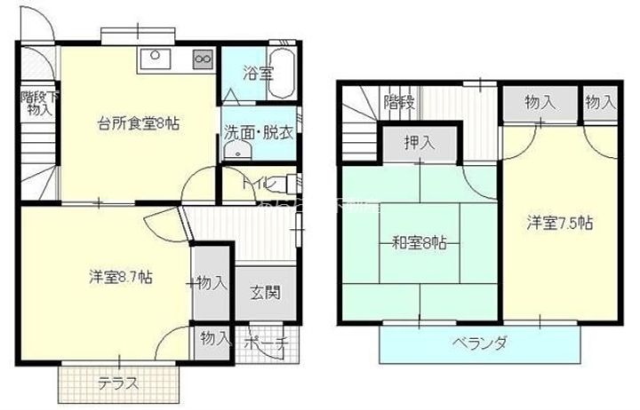 静岡県浜松市中央区上島3(一戸建)の賃貸物件の間取り