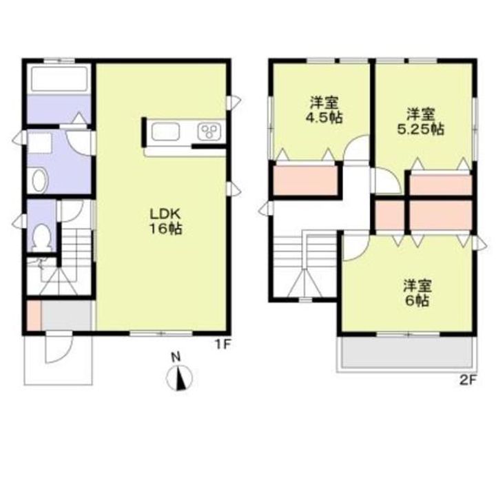 愛知県名古屋市西区稲生町(一戸建)の賃貸物件の間取り