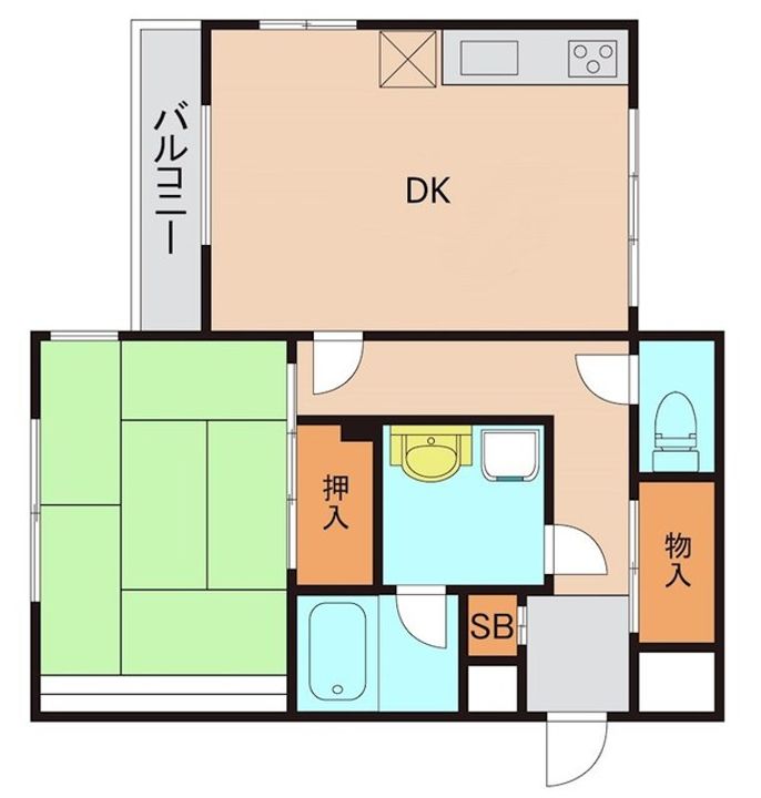 千葉県市川市日之出(マンション)の賃貸物件の間取り