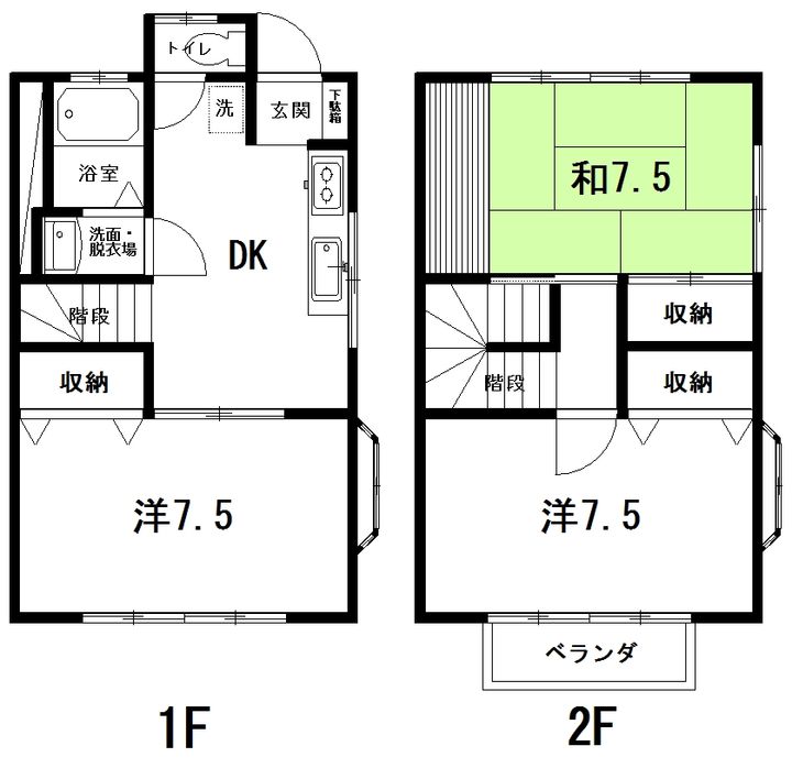 コーポラス新町Bの間取り