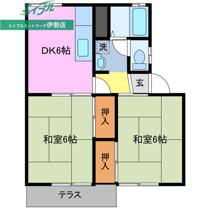 コーポたかはし P1の間取り