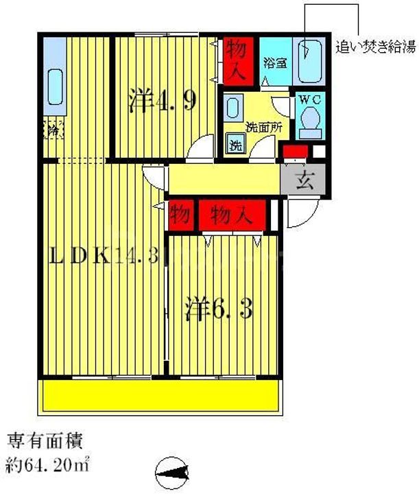 アルファコート流山の間取り