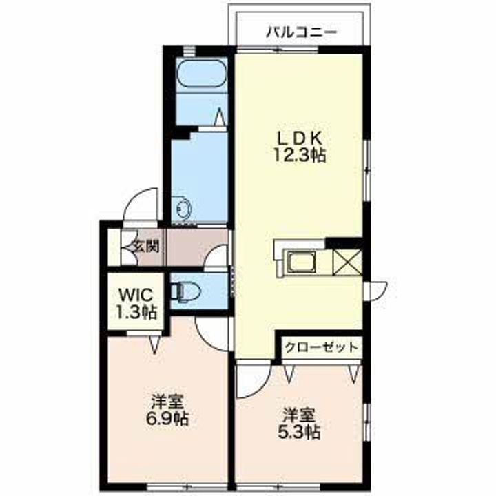 新潟県新潟市秋葉区荻野町(アパート)の賃貸物件の間取り