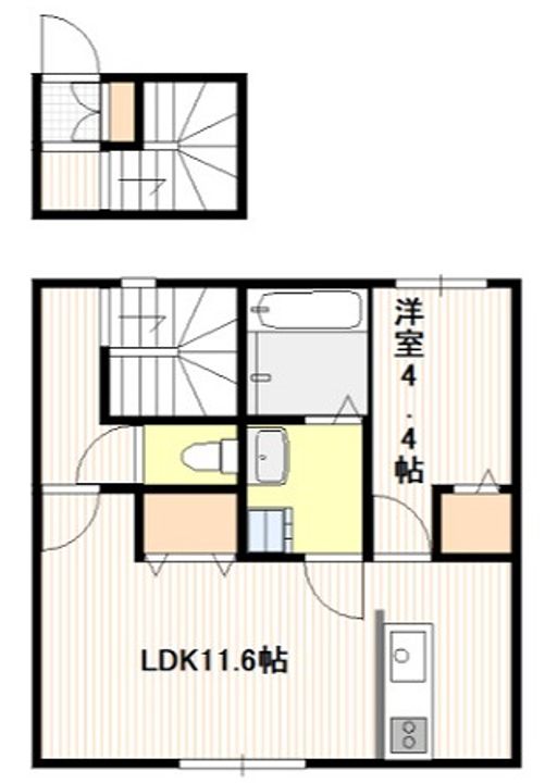 広島県大竹市玖波3(アパート)の賃貸物件の間取り
