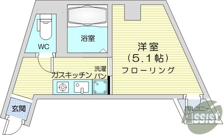 八乙女深松マンションの間取り