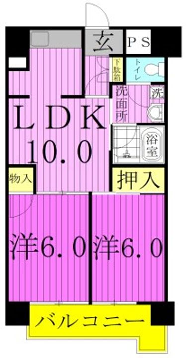 東京都足立区保木間3(マンション)の賃貸物件の間取り