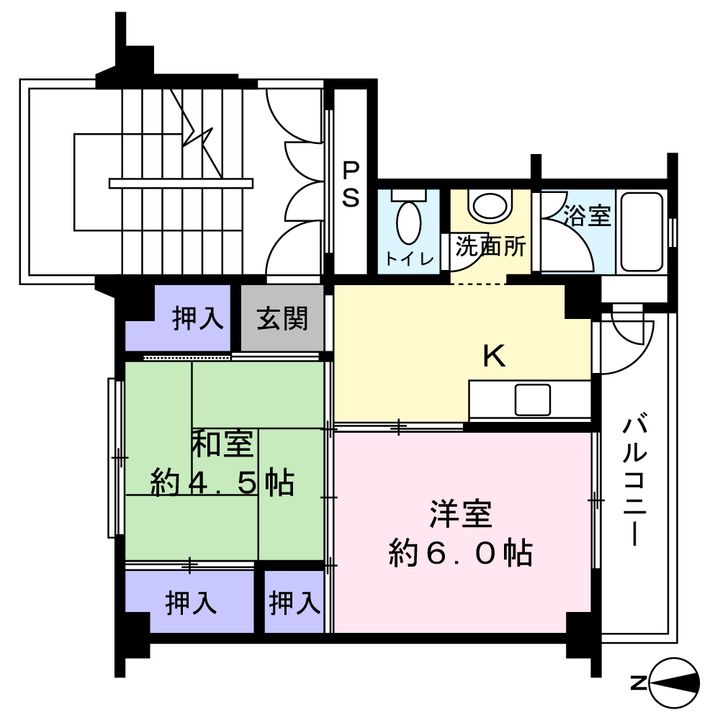 岩手県奥州市江刺岩谷堂字御所橋(マンション)の賃貸物件の間取り