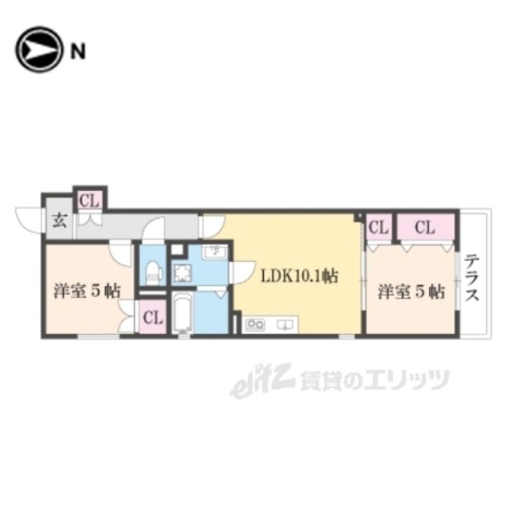 クリエオーレ天理の間取り