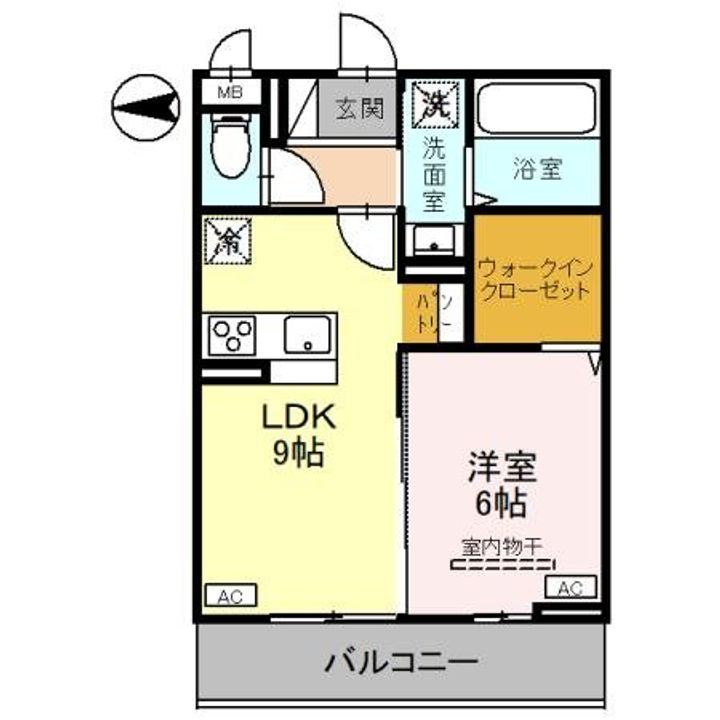 埼玉県草加市吉町1(アパート)の賃貸物件の間取り