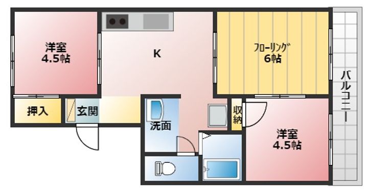 静岡県伊豆の国市天野(アパート)の賃貸物件の間取り
