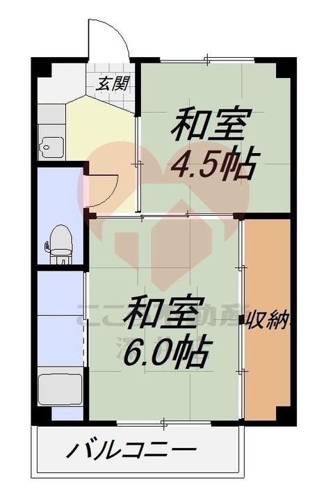 大阪府枚方市春日東町2(マンション)の賃貸物件の間取り