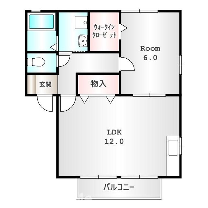 群馬県前橋市関根町2(アパート)の賃貸物件の間取り