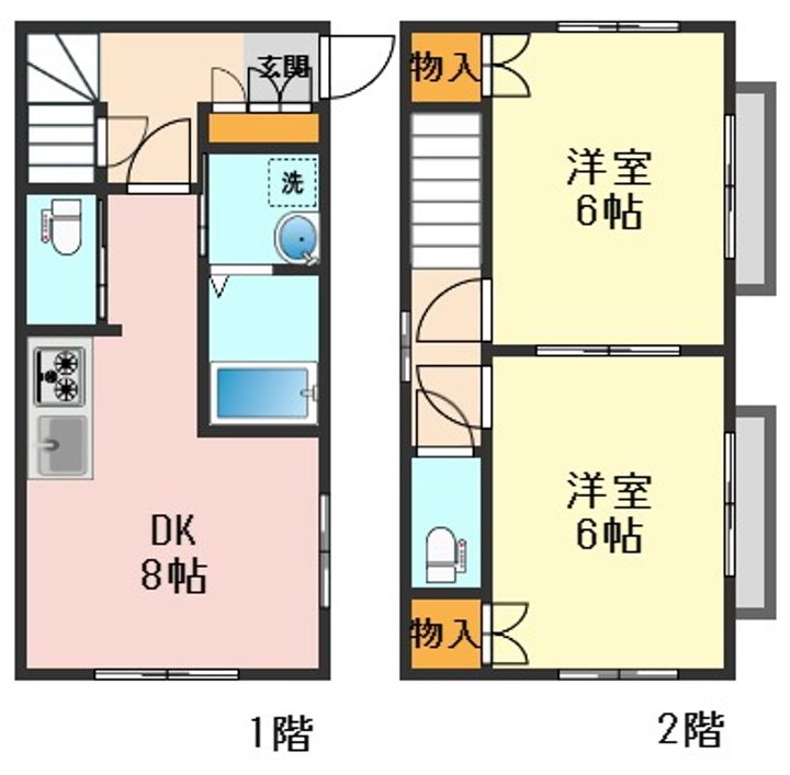 東京都江戸川区東松本1(一戸建)の賃貸物件の間取り