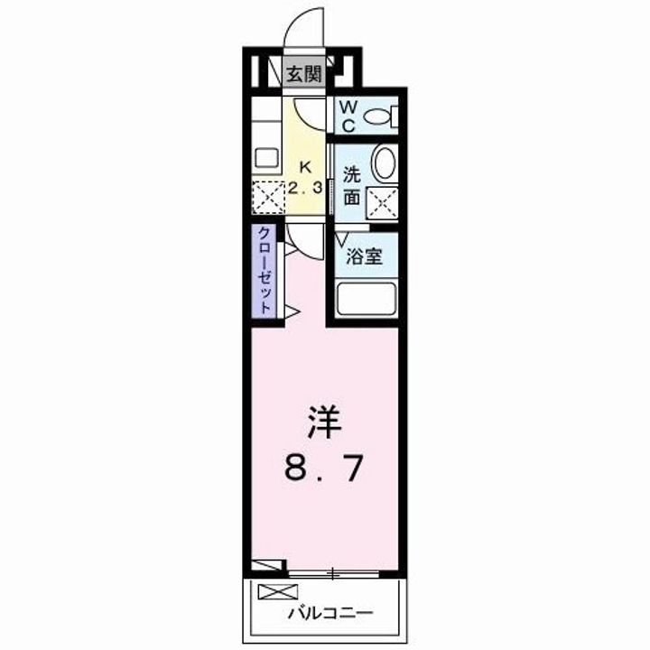 群馬県前橋市国領町1(アパート)の賃貸物件の間取り