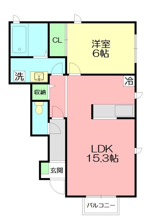 神奈川県厚木市林2(アパート)の賃貸物件の間取り