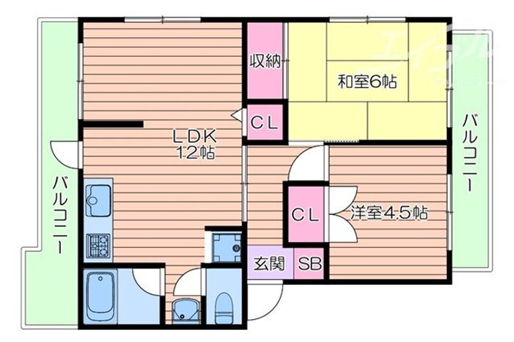 山内マンションの間取り