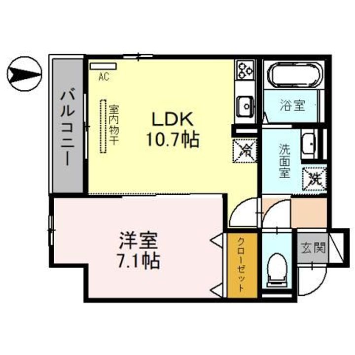 兵庫県三田市相生町(アパート)の賃貸物件の間取り