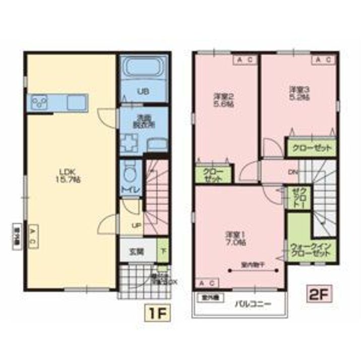 茨城県つくば市谷田部(一戸建)の賃貸物件の間取り