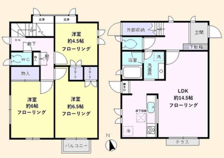 東京都杉並区浜田山2(一戸建)の賃貸物件の間取り