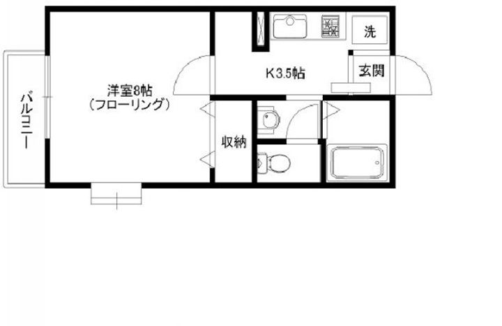 埼玉県富士見市大字鶴馬(アパート)の賃貸物件の間取り