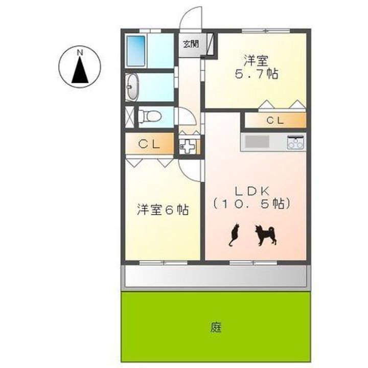 愛知県名古屋市守山区天子田3(マンション)の賃貸物件の間取り
