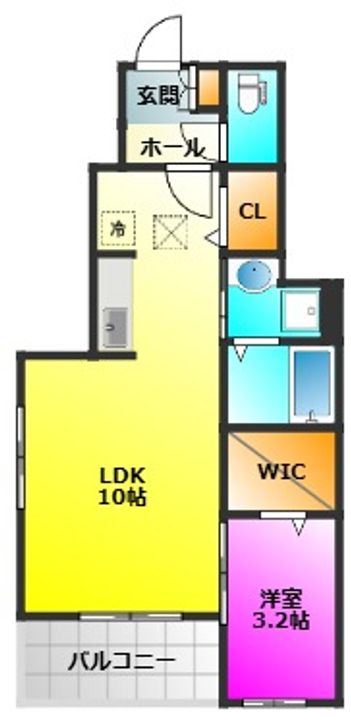 福岡県福岡市南区横手南町(アパート)の賃貸物件の間取り