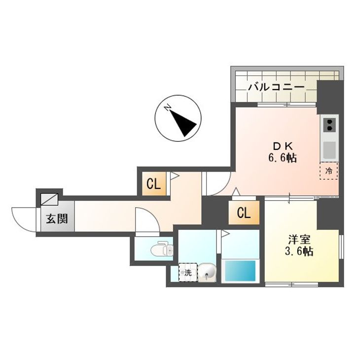 長崎県長崎市丸山町(マンション)の賃貸物件の間取り